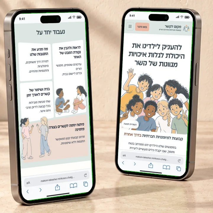 תצוגת אתר מקום לקשר בטלפונים